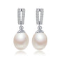 AAAA Natural Freshwater Pearl Drop Earrings | 925 Sterling Silver | 5 Colors