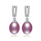 AAAA Natural Freshwater Pearl Drop Earrings | 925 Sterling Silver | 5 Colors