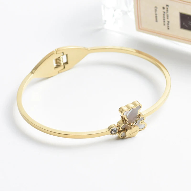 Simple Bear Bracelet For Women stainless steel Bracelets 2023 Fashion Jewelry Accessory