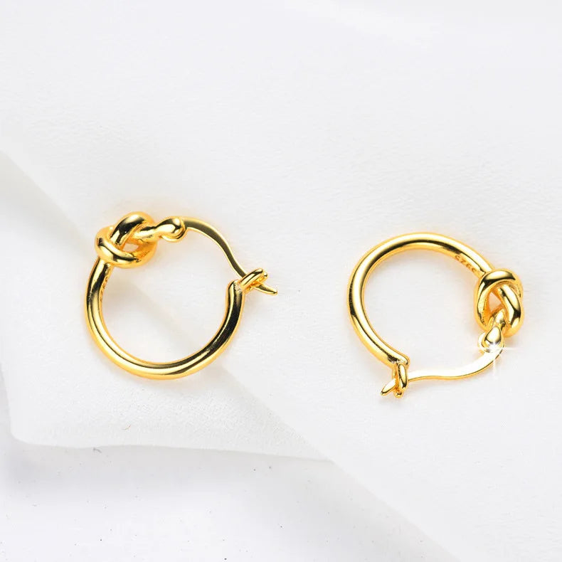 Fashion Stainless Steel Geometric Stud Earrings - Gold Simple Trendy Brincos for Women