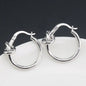 Titanium Steel Hoop Earrings for Women — 18K Gold & White Gold Plated
