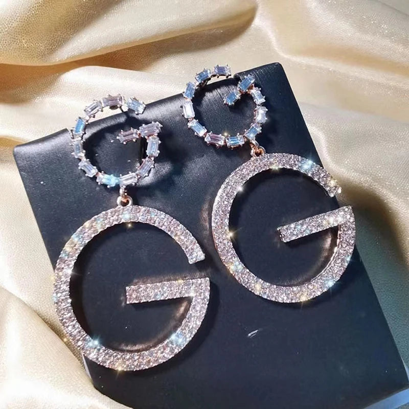 New Arrival Luxury Korean Fashion Big Letter G Jewelry Earrings GG Charming Drop Earrings For Female Designer Party Wedding