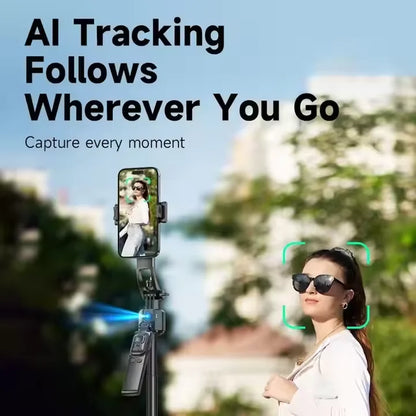 C17 AI Face Tracking Selfie Stick Tripod | 360° Gesture Control for TikTok & Streaming