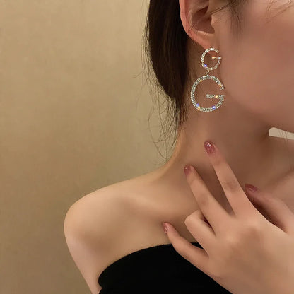 New Arrival Luxury Korean Fashion Big Letter G Jewelry Earrings GG Charming Drop Earrings For Female Designer Party Wedding