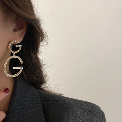New Arrival Luxury Korean Fashion Big Letter G Jewelry Earrings GG Charming Drop Earrings For Female Designer Party Wedding