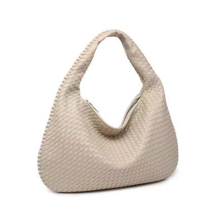 Woven Dumpling Shoulder Bag for Women — Large Capacity European Fashion Tote