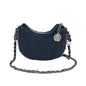 High-Grade Denim Rhombic Chain Crossbody Bag — Quilted Dumpling Style | Women