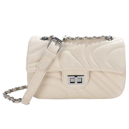 Quilted Chain Shoulder Bag — Turn-Lock Luxury Crossbody | Women
