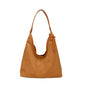 Retro Suede Bucket Bag for Women — Large Capacity European Style Shoulder Tote