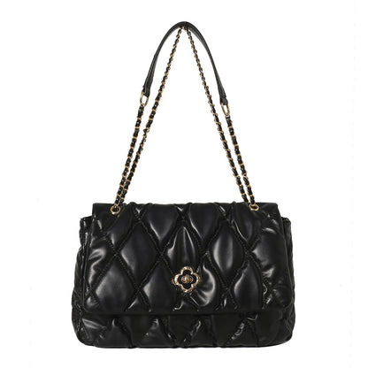 Large Capacity Rhombus Quilted Tote Bag — Chain Detail Crossbody | Women
