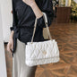 Large Capacity Rhombus Quilted Tote Bag — Chain Detail Crossbody | Women