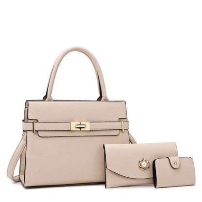 Women's 3-Piece Handbag Set — Mother Bag Shoulder & Crossbody Bag in 5 Colors