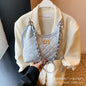 Tweed-Style Quilted Chain Crossbody Bag — 2025 Spring Fashion Small Square Bag | Women