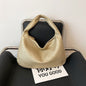 Woven Dumpling Shoulder Bag for Women — Large Capacity European Fashion Tote