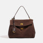 Retro Suede Kelly Bag for Women — Large Capacity Crossbody Shoulder & Work Tote