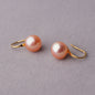 Fashion Natural Freshwater Black Pearl Earrings For Women Sterling Silver Gold Plated Earrings Wedding