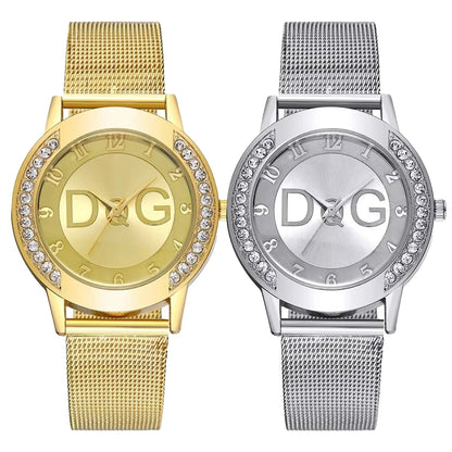 Luxury Women's watches With Diamonds Simple Digital Design Ladies' Quartz Watch Casual Gold Mesh Belt Women Clock Strap