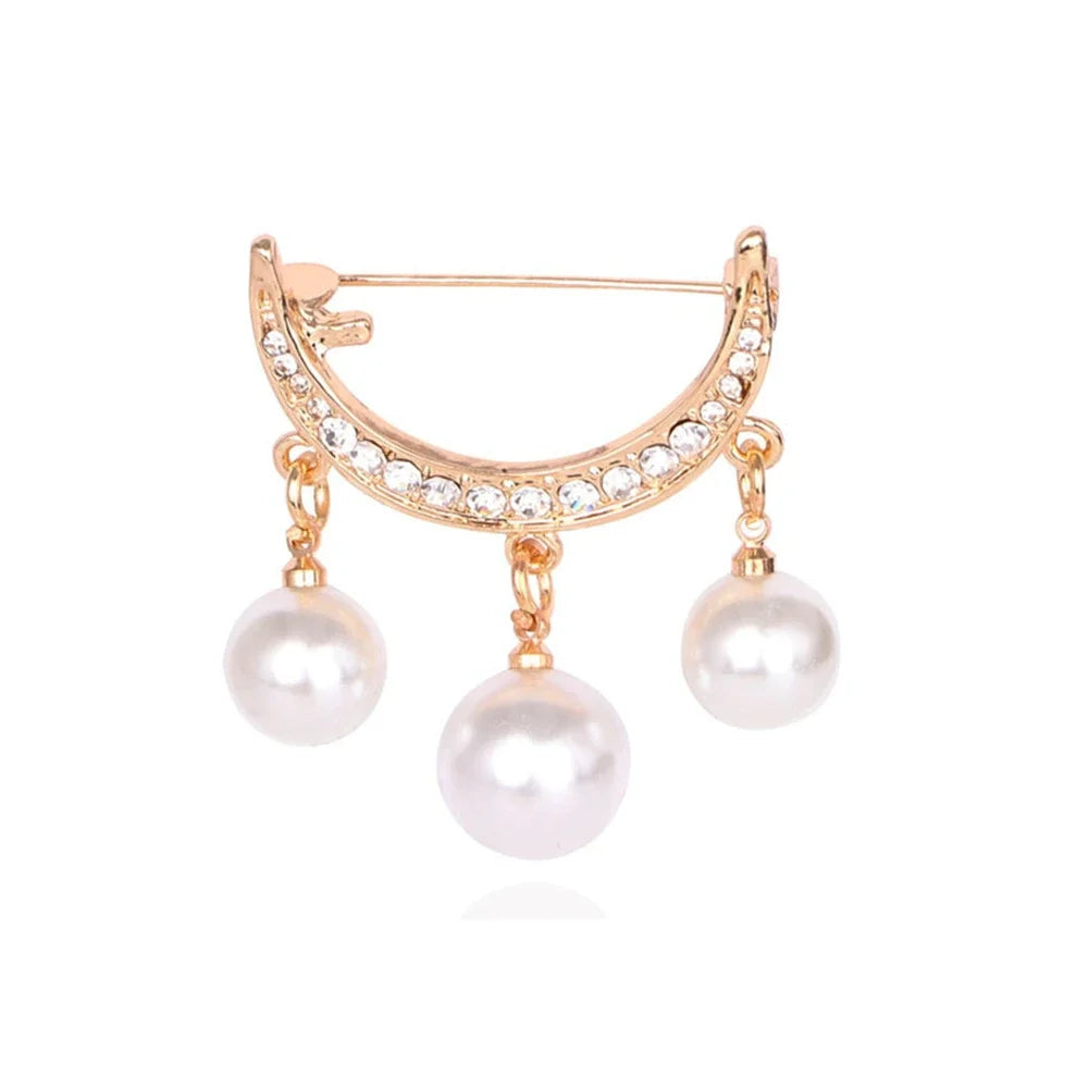 Luxury Pearl Butterfly Wreath Brooches Elegant Enamel Camellia Flower  Pendant Plant Pin Accessories Women Party Jewelry Gift