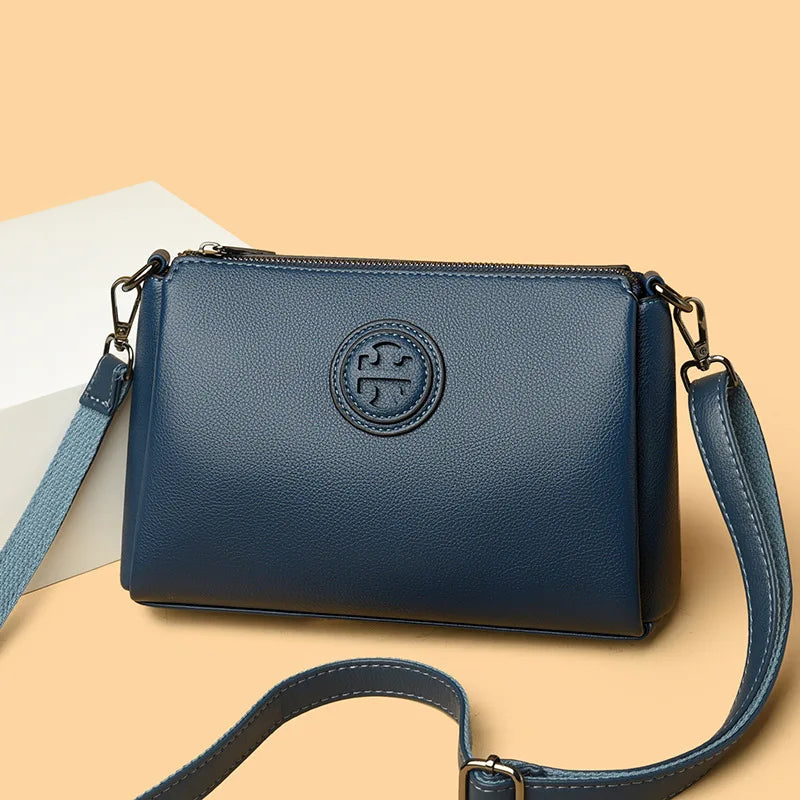 2025 Luxury Genuine Leather Handbag for Women - Soft Leather Shoulder Tote & Crossbody Bag for Middle-Aged Ladies & Mothers