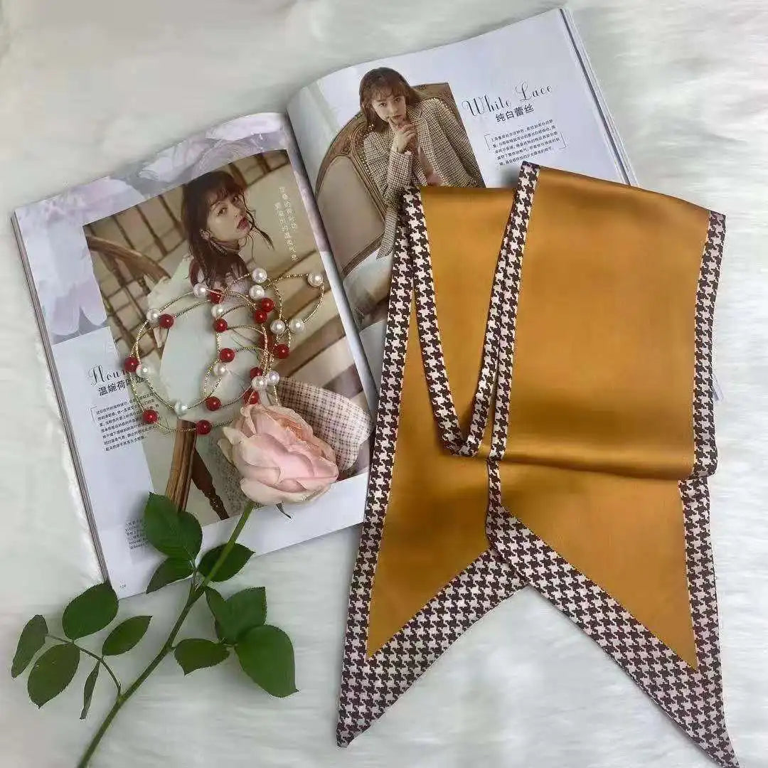 Luxury Long Silk Satin Scarf Belt - Soft Headscarf & Hair Band Accessory