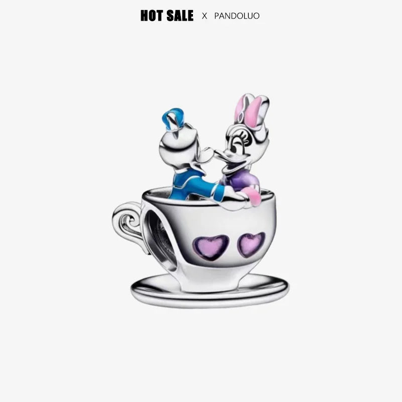 925 sterling silver charm Stitch Charm bead,Original Women Bracelet ,Necklace Pendant Jewelry Holiday gift