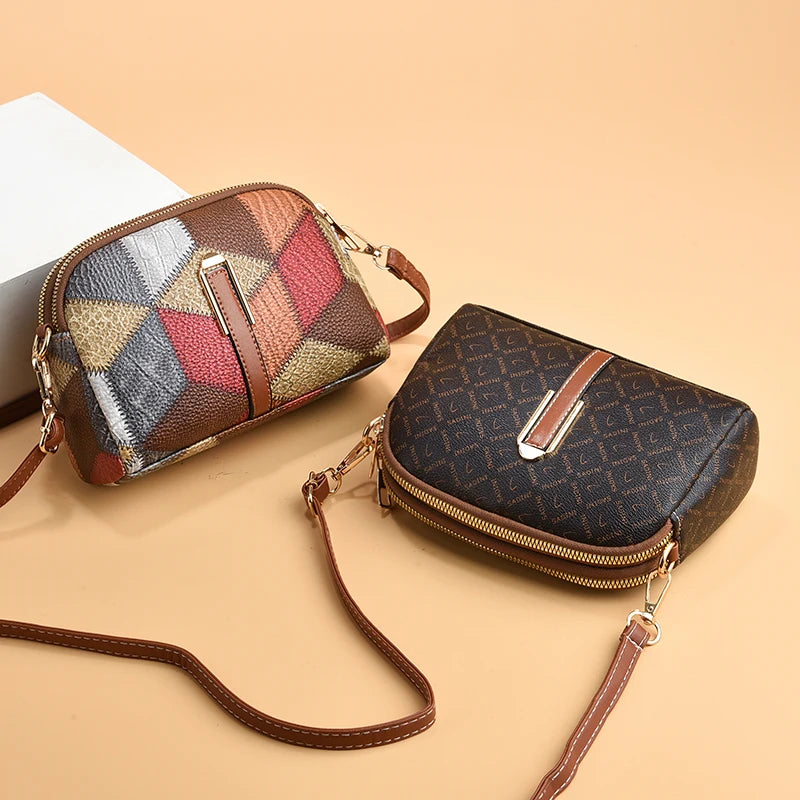 Women's Trendy Fashion Printed Shell Bag Casual Crossbody Bag Versatile Shoulder Bag Designer Small Purse and Handbags