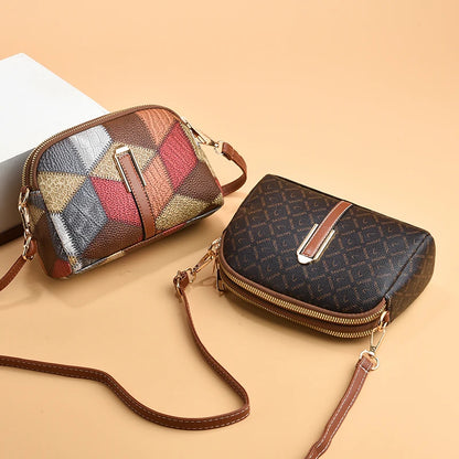 Women's Trendy Fashion Printed Shell Bag Casual Crossbody Bag Versatile Shoulder Bag Designer Small Purse and Handbags