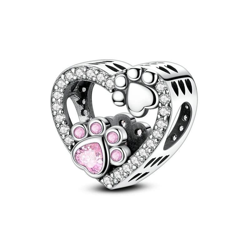 925 Sterling Silver Charm Beads | Butterfly, Crown, Heart & Perfume Bottle Zircon Charms for Women