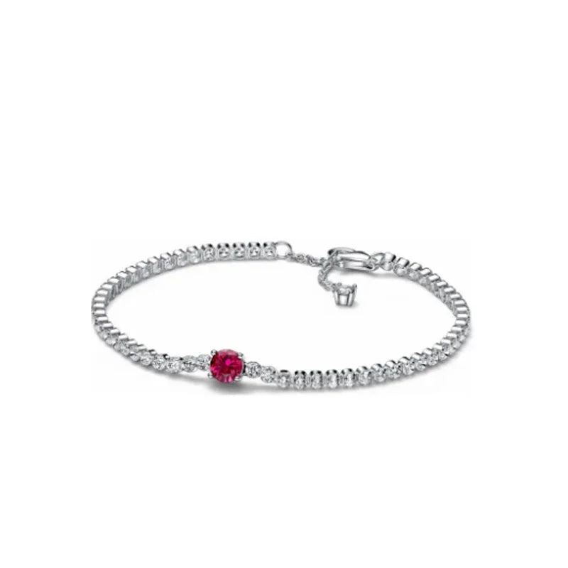 Brand new 925 sterling silver zirconia exquisite tennis star bracelet for women DIY original charm beads exquisite jewelry