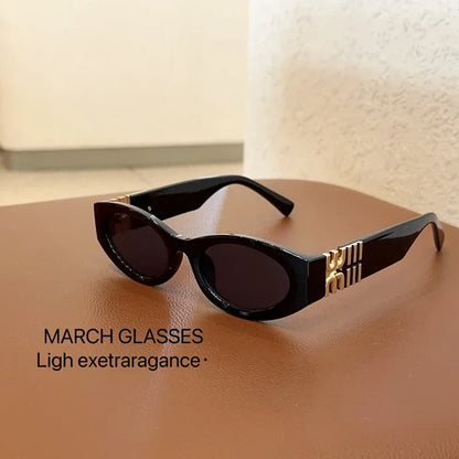 2024 New Fashion Oval Sunglasses Women Men Trendy Cool Sun Glasses Ladies Street Shot Retro Premium Eyewears Gafas De Sol UV400