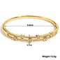 Greatera Trendy Gold Plated 316L Stainless Steel Bangles Bracelets for Women Delicate Cubic Zirconia Bracelet Party Jewelry 2024