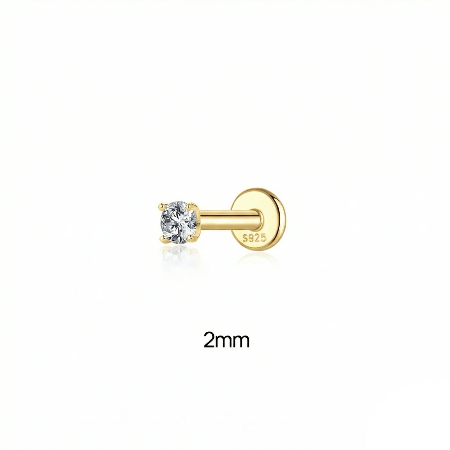 Moissanite Stud Earrings - 925 Sterling Silver, 0.03-1.2ct, D Color, GDTC Certified