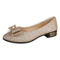 Women's Bow Flat Loafers - Soft Casual Slip-On Shoes