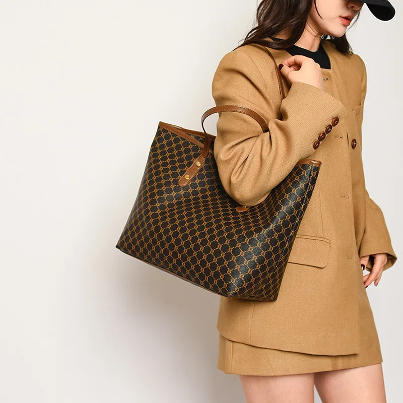 High End High-capacity Bag For Women, New Trendy Tote Bag, Versatile Commuting Texture Portable Shoulder Bag