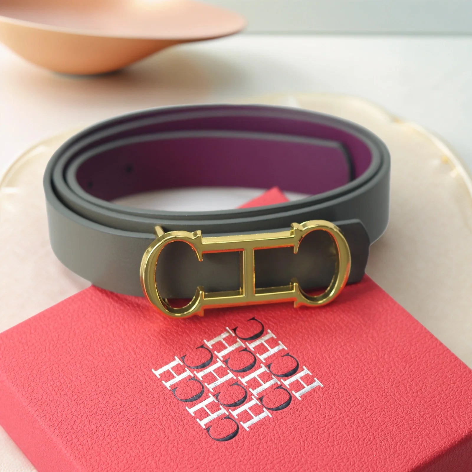 Premium Unisex Fashion Belt - Adjustable Faux Leather Belt with Gift Box