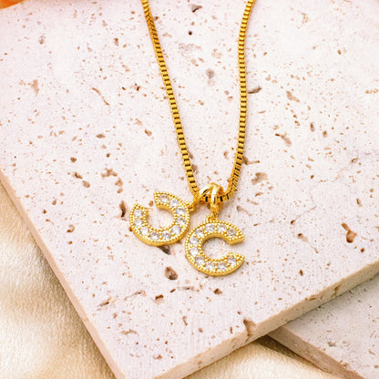 Gold Letter C Pendant Necklace for Women | Stainless Steel