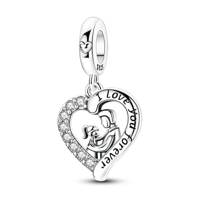 925 Sterling Silver Bear, Kart & Family Tree Charm Bead | Fits Pandora Bracelets & Pendants for Women