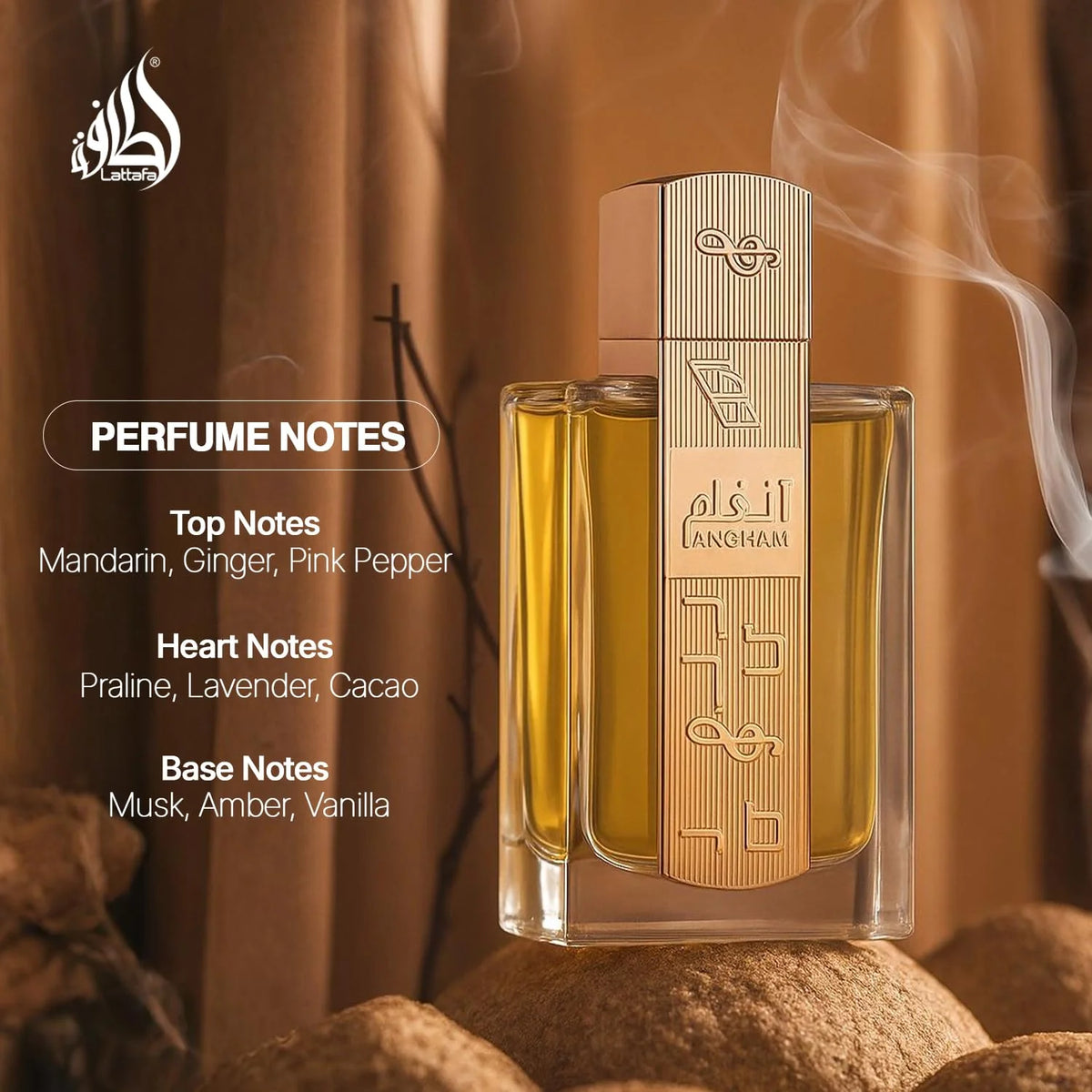 Arabic Perfume Angham - Citrus, Lavender, Musk, Amber, Vanilla - Eau De Parfum Long-Lasting Fragrance for Unisex, 100 ml