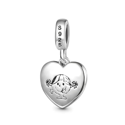 Sterling Silver Sunflower Best Friend Charm Bead - Bracelet Accessory