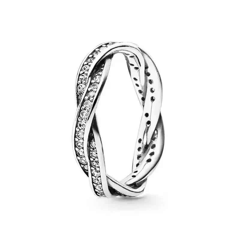 Hot selling 925 sterling silver classic dazzling crown round hearts ring exquisite women's light luxury charm ring jewelry gift