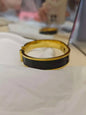 H Luxury Enamel & Titanium Steel Bracelet with Elegant Letter Clasp