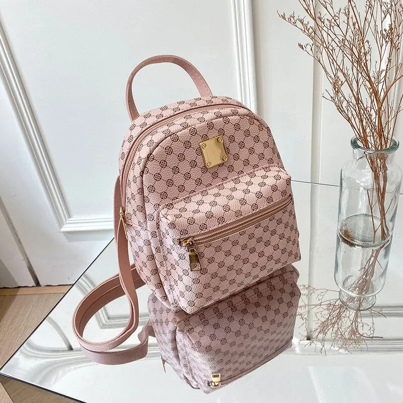 Versatile Women's Mini Backpack - 4-in-1 Fashion Bag for School, Shopping & Travel