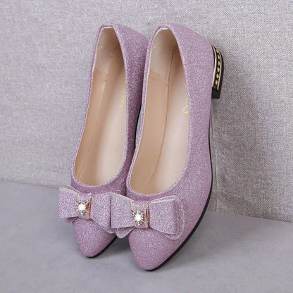 Women's Bow Flat Loafers - Soft Casual Slip-On Shoes