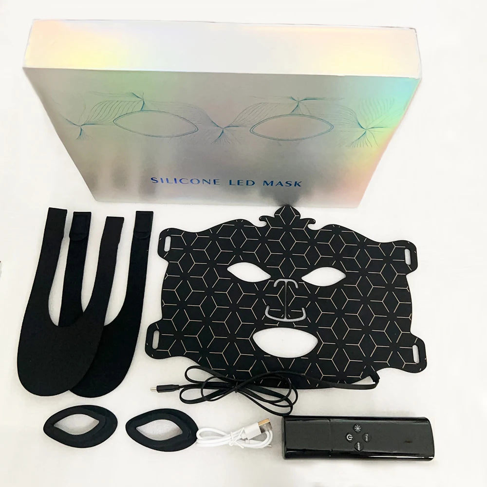 8-Color Silicone LED Face Mask — Red Light Therapy & Infrared Anti-Aging Photon Mask