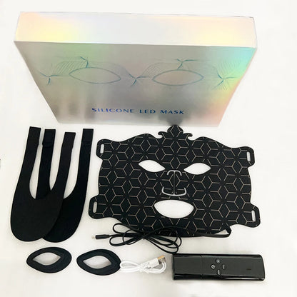 8-Color Silicone LED Face Mask — Red Light Therapy & Infrared Anti-Aging Photon Mask