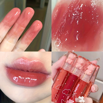 Cute Little Bear Lip Glaze — Mirror Gloss Jelly Lip Gloss | 6 Colors