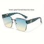 1pcs Fashionable new high-end women's sunglasses gradient color large frame UV resistant sunglasses to modify face shape