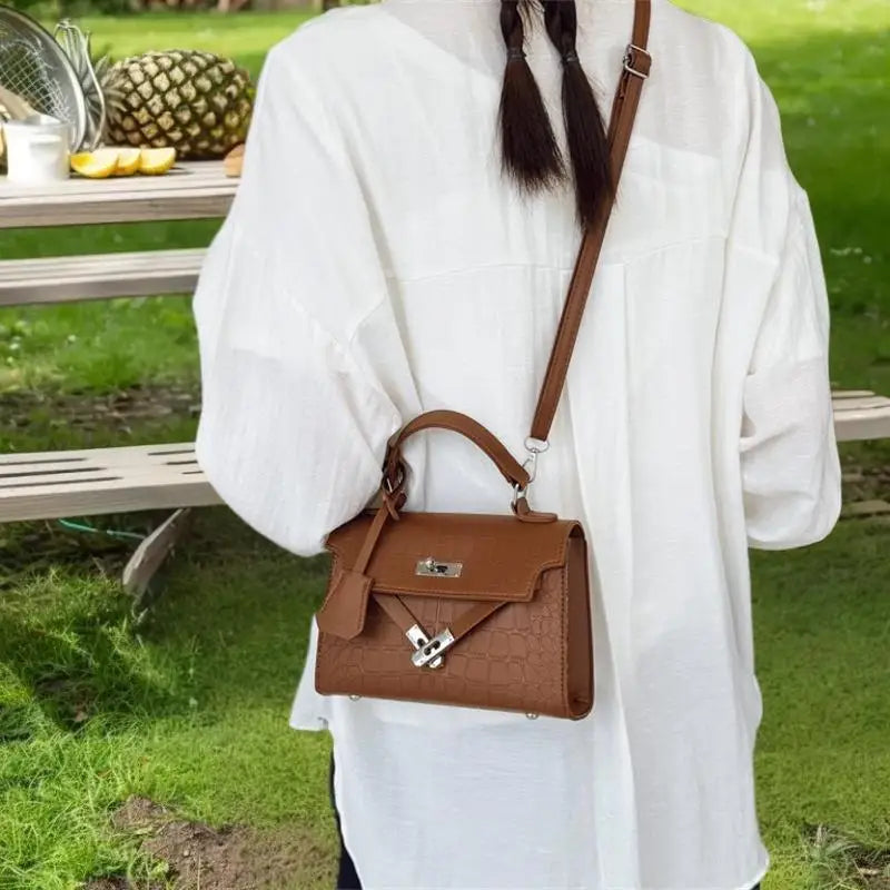 PU Portable Crocodile Pattern Shoulder Bag Women Fashion Versatile Crossbody Bags Handbag High Quality Tote Commuter Bags Gifts