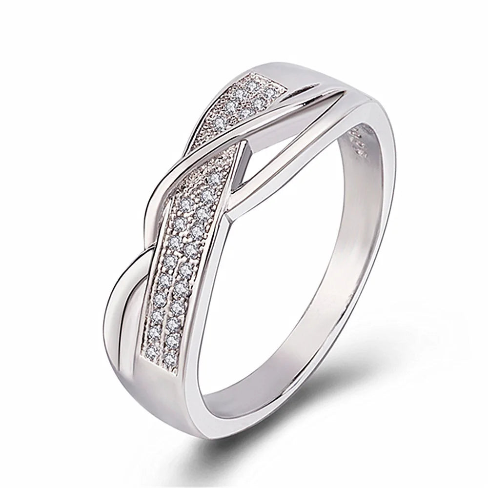 925 Sterling Silver Ribbon Ring | Elegant Cocktail Ring for Women