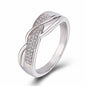 925 Sterling Silver Ribbon Ring | Elegant Cocktail Ring for Women